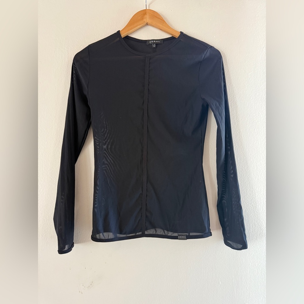 Koral - Sheer Black Long Sleeve Top